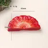 Acessórios de resina DIY de desenho animado, fatias de frutas de dupla face meio cortadas, presilhas de cabelo com cola cremosa, fivelas de sapato, chaveiros, pingentes