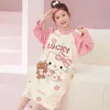 Bata de Niña Primavera y Otoño Manga Larga 2025 Modelo Nuevo Pijama Madre e Hija Infantil Ropa de Casa para Niña para Usar al Aire Libre