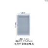 Set de Moldes para Posavasos de Resina de Cristal DIY Amapola Set de Posavasos Rectangulares Soporte de Exhibición Rectangular Molde de Silicona