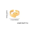 Moda Europea y Americana Estilo Ins Anillo Simple de Acero de Titanio Chapado en Oro de 18k Asimétrico Geométrico Acero Inoxidable Joyería para Dama Venta Caliente