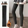 Venta Directa de Fábrica Calcetines Gruesos de Rizo Hasta la Rodilla para Otoño e Invierno, Rodilleras Calientes para Mujer