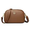 Bolsa Feminina 2026 Versátil Textura de Couro Macio Bolsa para Mãe Ombro Único Transversal Alta Qualidade Estilosa Três Camadas Grande Capacidade Pequena Bolsa Quadrada