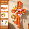 Festival de Mediados de Otoño Conejo de Jade de la Fortuna Estilo Chino Nuevo Colgante de Puerta Tejido de Bambú Hecho a Mano Actividad de Decoración DIY Regalo
