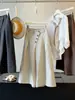 Pantalones Cortos Retro de Estilo Old Money con Botones Diagonales para Mujer, Nuevo Diseño Verano 2026, Pantalones Casuales de Pierna Ancha con Caída