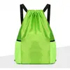 Mochila con Cordón Resistente al Agua, Bolsa con Cordón de Baloncesto, Logo Personalizable, Bolsillos Laterales, Gran Capacidad, Bolsa para Eventos y Entrenamiento