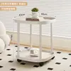 Mesa Auxiliar para Sofá, Mesa de Centro Móvil, Estante de Almacenamiento, Mesita de Noche para Dormitorio, Mini Gabinete Auxiliar de Moda para Apartamentos Pequeños