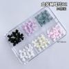 Acessórios Nail Art Laço Laço Aurora Laço Borboleta Estéreo Resina Fofo Gelo Transparente Ballet Streamer Decoração de Unhas Caixa 6 Grades