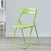 Silla Plegable de Plástico, Taburete Doméstico, Silla Moderna de Moda para Fotos, Silla de Oficina para Dormitorio, Silla para Conferencias y Capacitación, Silla con Respaldo