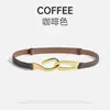 Cinturón de Moda para Mujer Estilo Coreano con Hebilla Decorativa de Gancho Cinturón de Cuero Versátil para Vestidos, Cinturón Sin Hebilla Accesorio para Mujer