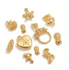 Guirnalda de Cascabeles de Acero Inoxidable Colgante de Cachorro Pájaro Color Dorado Conservación del Color Joyería Moda Característica Accesorios para Joyería DIY