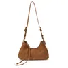 Bolso Sencillo Estilo Coreano Tipo Bollo para Mujer 2025 Invierno Nuevo Lujo Accesible Color Contrastante Textura de Alta Calidad Bolso de Hombro Único Cruzado