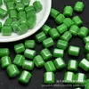 Contas Hexagonais de Jade Seco Ciano 8x10mm Contas Cilíndricas Venda por Atacado Acessórios de Contas Soltas para Joias de Jade DIY Pulseira Colar