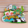 [Chengdu] Imán de Nevera de Viaje por la Ciudad de Chengdu Conmemorativo del Viaje a Chengdu Tendencia Nacional Tridimensional de Madera Cristal Epoxi Imán de Nevera