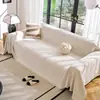 Funda de sofá moderna minimalista nórdica de chenilla, antideslizante, resistente a los arañazos, engrosada, adecuada para todas las estaciones, manta de sofá duradera
