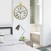 Relógio de Parede Retrô Americano Criativo Sala de Estar Sala de Jantar Relógio de Pendurar Relógio Simples Decoração de Parede do Quarto Relógio de Quartzo de Pendurar