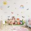 BR3500F Fiesta Animalitos Dibujos Animados Lindos Pegatinas de Pared Autoadhesivas Fiesta de Dormitorio Guardería Habitación Infantil Pegatinas Decorativas