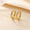 Brincos de Prata 925 Yuebao Jewelry com Nó de Bambu Escovado e Zircônias, Novo Estilo Chinês, Luxo Leve, Versátil para o Dia a Dia, Argolas de Prata