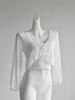 Chaqueta de Sol de Ganchillo con Volantes Color Albaricoque para Mujer, Verano, Seda de Hielo, Delgada, Exterior, Chal para Aire Acondicionado, Blusa Top Pequeño