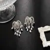Nuevos Pendientes de Perla con Forma de Fuegos Artificiales para Mujer, Modernos, de Alta Gama, Accesorios de Nicho Simples y Versátiles, Pendientes de Temperamento al por Mayor