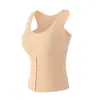 Roupa de Compressão para Suporte do Peito e Beleza das Costas, Kaka Modeladora, Sutiã Esportivo, Sutiã Push-Up com Botões, Top com Controle de Barriga, Longo
