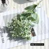 Hoja con Borde Blanco Planta Artificial Vegetación Arreglo Floral Accesorios Decoración del Hogar Paisaje Exterior de Azufaifo Hoja de Jade con Borde Plateado Flores Artificiales Falsas
