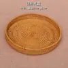 Cestas tejidas de bambú hechas a mano, bandejas de té, juegos de té, cribas de doble capa, cestas de bambú y platos para decoración de jardín de infantes.