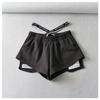 Design Sense Nicho Cintura Alta Shorts Mulheres Verão Hot Girl Estilo Cintura Solta Etiquetando Cintura Solta Perna Larga Casual Hot Pants