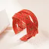 Cuentas de Cristal Europeas y Americanas, Cuentas de Arroz, Pulseras Multicapa con Apertura Cruzada, Accesorios de Mano Exagerados de Nicho de Gama Alta Personalizados Transfronterizos