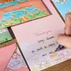 Cartão Postal Ilustração Pintura a Óleo Simples Estilo Pintado à Mão Festival Romântico Cartão de Mensagem de Aniversário para Alunos do Ensino Fundamental e Médio Cartão de Decoração
