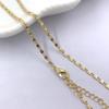 Collar de cadena fina de 8 palabras con protección de color oro real chapado en cobre recubierto de oro de 24 quilates, cadena de clavícula, cadena terminada, venta directa de fábrica al por mayor