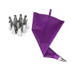 Ferramentas para decoração de bolos com creme em pontos conjunto de 14 peças 12 bocais de confeitar pequenos de aço inoxidável saco de confeitar de tpu