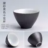 Wg6Q Taza de Té Cerámica Kung Fu Juego de Té Taza de Té Azul y Blanco Taza de Maestro Taza Individual Porcelana Blanca Pintada a Mano Arena Púrpura