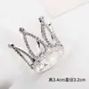 Pastel Pequeño Adorno Plata Medio Círculo Círculo Completo Niña Cisne Perla Estilo Europeo Castillo Corona