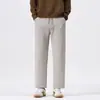 Pantalones de Chándal Casual Rectos de Nueve Puntos para Hombre, Nueva Colección de Otoño, Corte Holgado, Versátiles, Pantalones Casuales de Punto de Marca de Moda