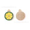 Serie de Frutas Manzana Limón Fresa Joyería Accesorios Colgante de Aleación DIY Cadena para Teléfono Móvil Llavero Colgante Hecho a Mano