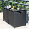 Silla de ratán para exteriores combinación de tres piezas mesa y sillas pequeñas de ocio para patio de jardín balcón pequeño muebles de exterior mesa y sillas de ratán mesa de centro