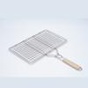 Fabricante Venta al por Mayor Clip de Red para Barbacoa Acero Inoxidable Clip para Pescado a la Parrilla Clip para Barbacoa Mango de Madera para Exterior Cuadrado Clip para Barbacoa Bbq Audaz