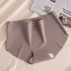 Yoga Fitness roupa íntima sem costura feminina 7A seda amoreira antibacteriana virilha sem clipe de quadril shorts esportivos triângulo de cintura média para meninas