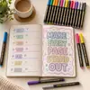 Plumas de doble línea con contorno de 12 colores para tarjetas de Navidad DIY, plumas de fantasía con purpurina metálica, set de bolígrafos marcadores para diario de estudiante