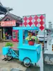 Carrito de Comida para Puesto Exterior, Burro Invertido Famoso en Internet Móvil, Carro Promocional para Centro Comercial, Snacks Café, Cócteles, Té de Leche