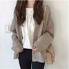 Suéter de Otoño Coreano Cárdigan para Mujer Tendencia Nueva Moda Femenina Delgado Cuello en V Tejido de Punto Chaqueta Talla Grande