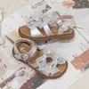 Nuevas Sandalias de Princesa para Niñas Estilo Coreano Primavera/Verano 2026 con Lazo, Suela Suave, Antideslizantes, de Velcro, de Moda Versátiles