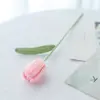 Tulipán Rosa Degradado Flores Artificiales Tejidas con Hilo Ramo Girasol Día de la Madre Día de San Valentín Flores Artificiales Crochetadas