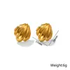 Aretes de Acero Inoxidable Dorados para Mujer Par de Moda Girasol Piña y Flores