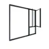 Beijing ofrece servicios de medición para ventanas y puertas de aluminio con rotura de puente térmico para balcones residenciales, ventanas de doble capa resistentes al viento de apertura hacia adentro, fabricante de ventanas y puertas de Foshan