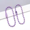 Cadena de Cuentas Redondas Pintadas de Colores, Grosor 2.4 mm, Cadena para Bolsos DIY, Accesorios de Cadena de Cuentas