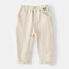 Roupa Infantil para Meninos 2025 Primavera e Outono Calças Casuais Novas para Crianças Médias e Grandes e Bebês Calças Casuais Folgadas Estilo Coreano