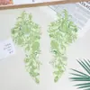 Aplique de malla floral con bordado de lentejuelas y cuentas multicolor para vestidos de novia y de gala, accesorios decorativos DIY, encaje al por mayor