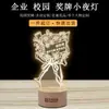 Luz de Noite Acrílica Presentes de Aniversário Corporativo Marco da Cidade Wenchuang Criativa de Cabeceira Lâmpada 3D Personalização
