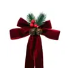 Enfeite de Natal 2026 Laço de Veludo Decorações de Árvore de Natal Sinos Pingentes Decoração de Cena Cabide de Porta